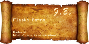 Flesko Barna névjegykártya
